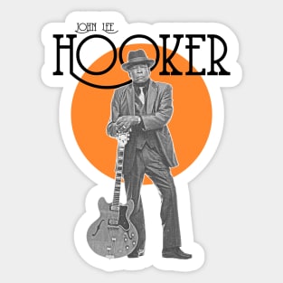 John Lee Hooker \\ Retro Blues Icon Tribute Sticker